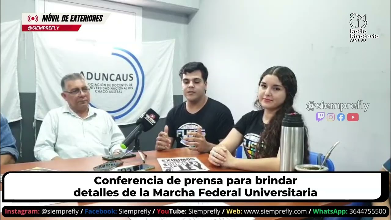 🔴𝗠𝗢́𝗩𝗜𝗟┃Conferencia de prensa para brindar detalles de la Marcha Federal Universitaria
