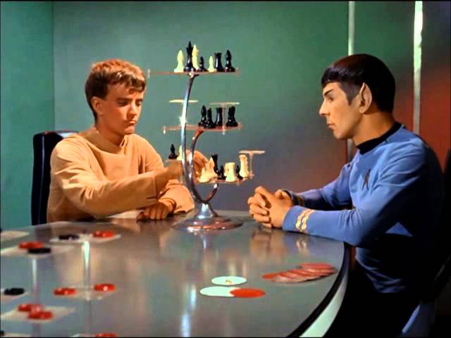 A three-dimensional chess board . . . like Spock's . . . and Sheldon's.