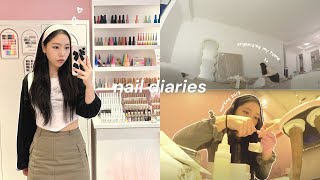nail diaries ‎♡‧₊˚ (life of a nyc nail salon owner, productivity, cute nail sets) ep.3