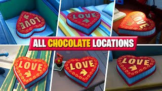 Collect Chocolate Boxes from Pleasant Park Holly Hedges or Retail Row (Fortnite Week 11 Challenges)
