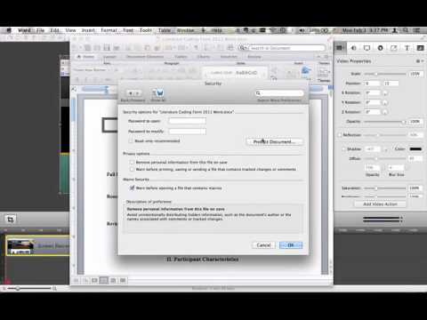 Unprotect A Word Doc On Mac Youtube