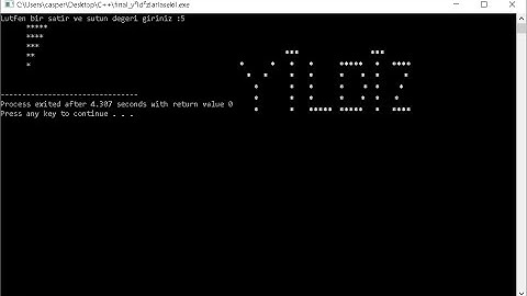 YILDIZLARLA ŞEKİL YAPMA (VİZE-FİNAL C++)