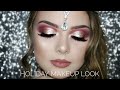 HOLIDAY | NEW YEARS EVE 2017 MAKEUP LOOK /HUDA BEAUTY /مكياج رأس السنة