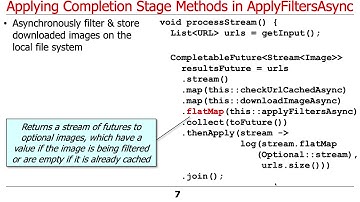 Java CompletableFuture ImageStreamGang Example: Applying Completion Stage Methods (Part 2)