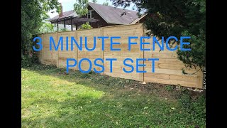Setting a Fence Post in 3 Minutes