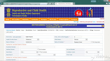 RCH portal automatic EC registration