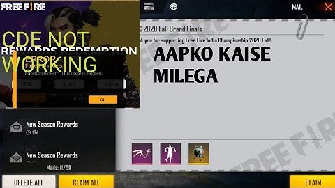 Faild to redeem the code expire problem solution FFIC code is not working | free emote