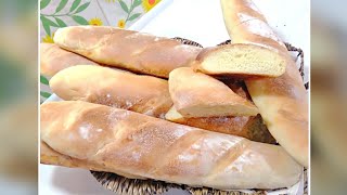 أسهل طريقة لتحضير الخبز الفرنسي ( baguette) في البيت وبدون محسن لن تندمي على تجربته