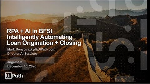 ROA + AI BFSI Intelligently Automating Loan Origination +Closing