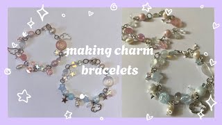 How I make charm bracelets ₊✩‧₊˚౨ৎ˚₊✩‧₊ cute beaded bracelets | gift and craft ideas ₊˚⊹♡