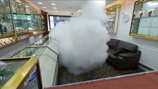Density security fog testing in jewellers | retail theft prevention