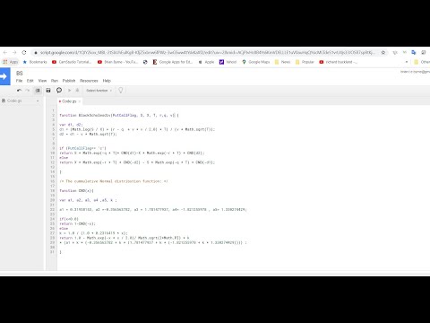 Black Scholes Merton Javascript