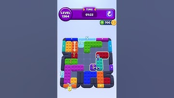 Color Block Jam level 1364 no power ups #games #gaming #gameplay#colorblockjamlevel1364