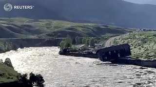 House falls into Yellowstone River amid flooding, mudslides