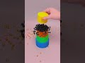 🌿 Visual Calm Beads Flow | Relaxing ASMR Loop | Rainbow Cup 🎨  #relaxing #marblerunbb #asmrshorts