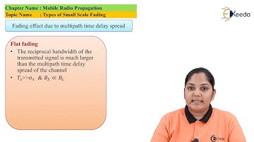 Types Of Small Scale Fading - Mobile Radio Propagation - Mobile Communication System
