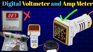 Round LED Dual Display AC Amp Volt meter Indicator 60500V 220V 100A  IN Review