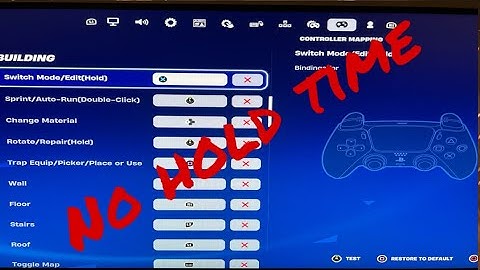 HOW TO REMOVE EDIT HOLD TIME ON CONTROLLER(Fortnite)