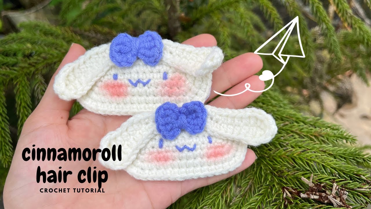 Crochet Toturial Cinnamoroll hair clip