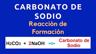 carbonato de sodio formacion y balance 