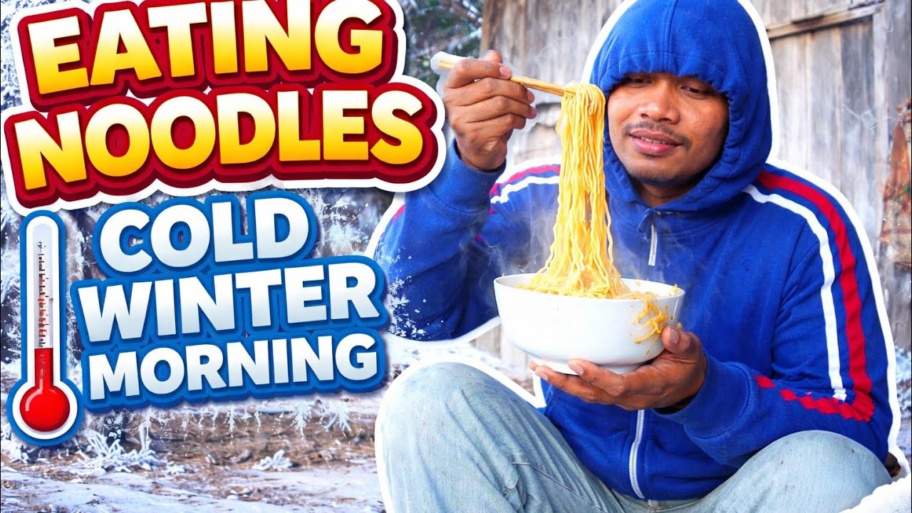 Eating Hot Noodles on a Freezing Winter Morning ❄️🍜 | Simple Village Life