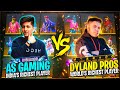 As Gaming Vs Dyland Pros Richest Collection Versus Of Free Fire | Who Will Win? - Garena Free Fire