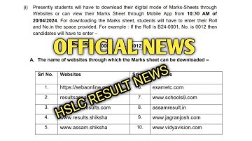 SEBA RESULT 2024 | HSLC 2024 RESULTS DECLARED TODAY AT 10.00(AM) #result #seba #sebaresult2024