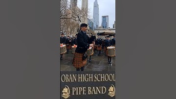 🏴 Oban High’s Tartan Beats Shake NYC to the Core! 🥁🔥 #scottish #tartan #bagpipes #drums #nyc