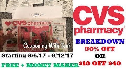 CVS Breakdown 8/6/17 ~ Using 20%,  30% OFF or $10 off $40 Coupon