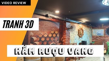 Tranh 3D Hầm Rượu Vang Dán Tường | XƯỞNG TRANH TÂN THÀNH