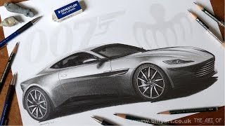 Drawing the Aston Martin DB10 from the James Bond 007 movie SPECTRE