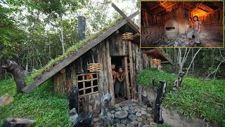 29Day Living Underground House With Log Cabin Roof Grass