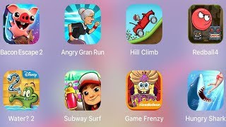Hungry Shark,Red ball 4,Bacon Escape 2,Angry Gran Run,Hill Climb,Water?2, Subway Surf,Spongebob Game screenshot 5
