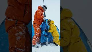 Setting Up a Tent in a Fierce Blizzard #snowcamp #blizzard #blizzardsounds