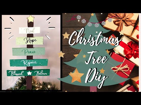 Rustic Wood Christmas Tree DIY l Using Paint Sticks ! l Dollar Tree Christmas 2020