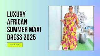 Luxury African Summer Maxi Dress 2025 | Plus Size Turkey Muslim Evening Gown screenshot 5