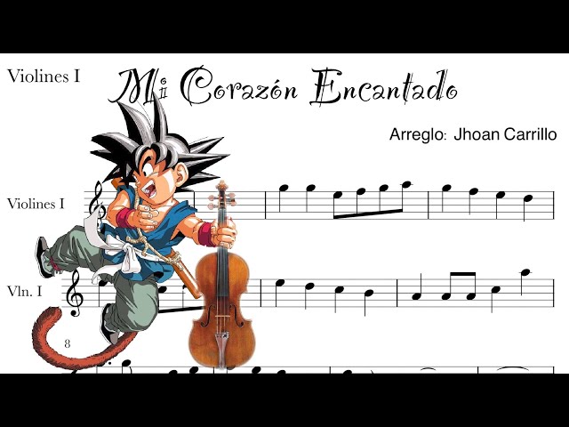 Dragon Ball GT - Mi corazon encantado Sheet music for Piano, Flute, Crash,  Violin & more instruments (Mixed Ensemble)