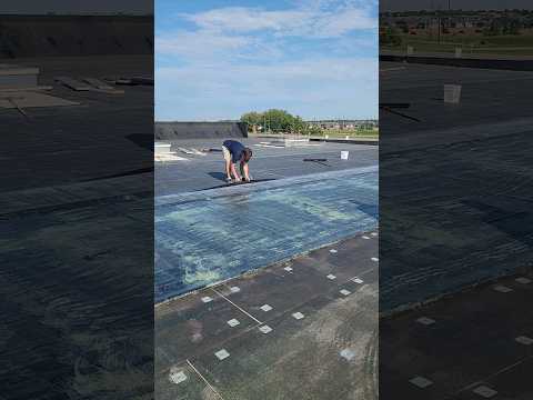 If you want to know how to properly lay out EPDM on a flat roof, check this out!Fastest layout ever.