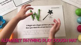 Alphabet Rhyming Play Dough Mat