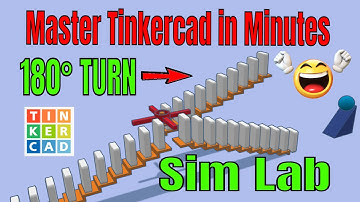 How To Create A Sim Lab Staircase Domino Run In Tinkercad 180° TURN!