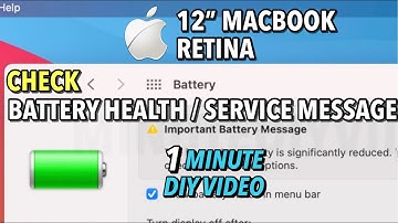 MacBook Retina Check Battery Health & Service Message