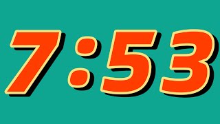 7 Minute and 53 Second Countdown Timer ⏰ | Bright green screen and huge numbers