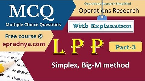 Linear Programming Problem MCQ | Simplex MCQ | Operations Research MCQ | Part 3