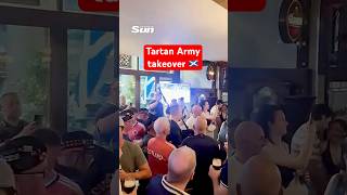 Moment Tartan Army Takeover Boston Pub With Bagpipes and Singing