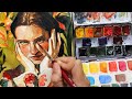 Working with many layers  (watercolor painting process)