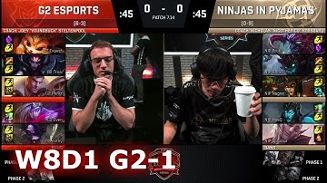 G2 eSports vs Ninjas in Pyjamas | Game 1 S7 EU LCS Summer 2017 Week 8 Day 1 | G2 vs NIP G1 W8D1