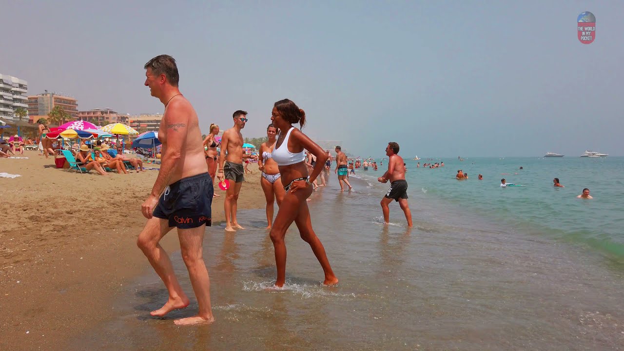 🌎 Enjoy this BEACH WALK from LA CARIHUELA ( TORREMOLINOS, Malaga, Costa de...