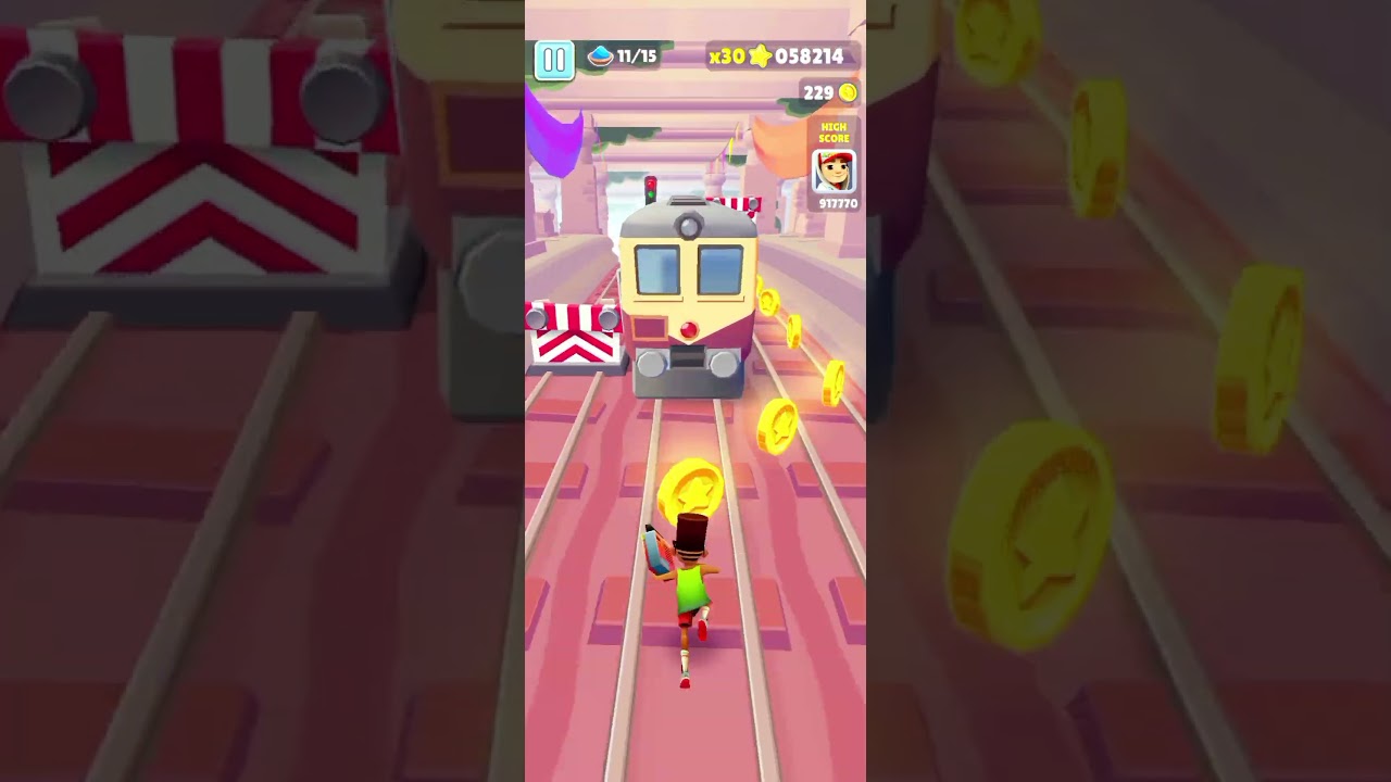 86466 score in Subway surfers mumbai holi mobile game play 