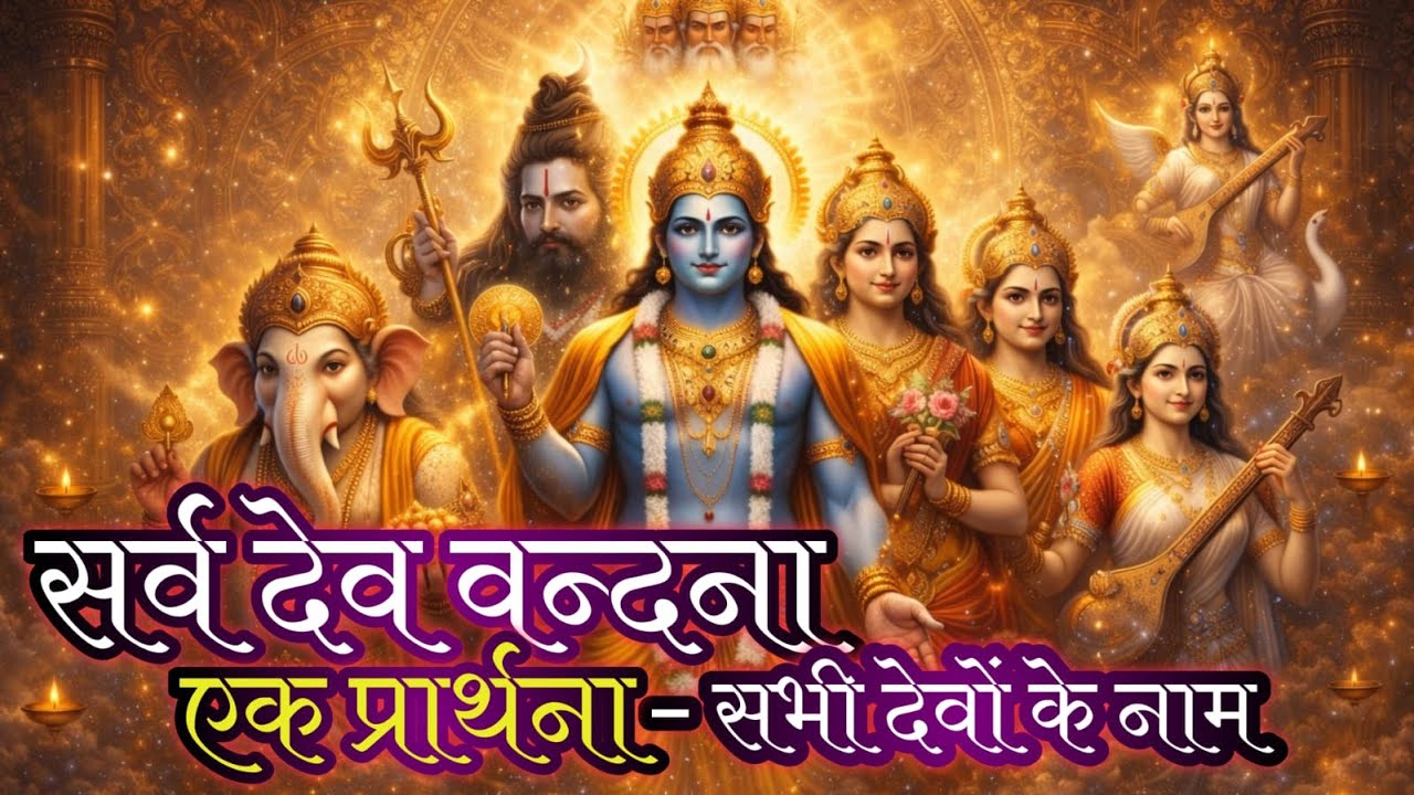सर्व देव वन्दना | एक प्रार्थना – सभी देवों के नाम | Divine Sanskrit Stuti | Divine Aadhya