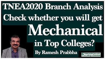 Mechanical Branch Analysis TNEA2020 by Ramesh Prabbha